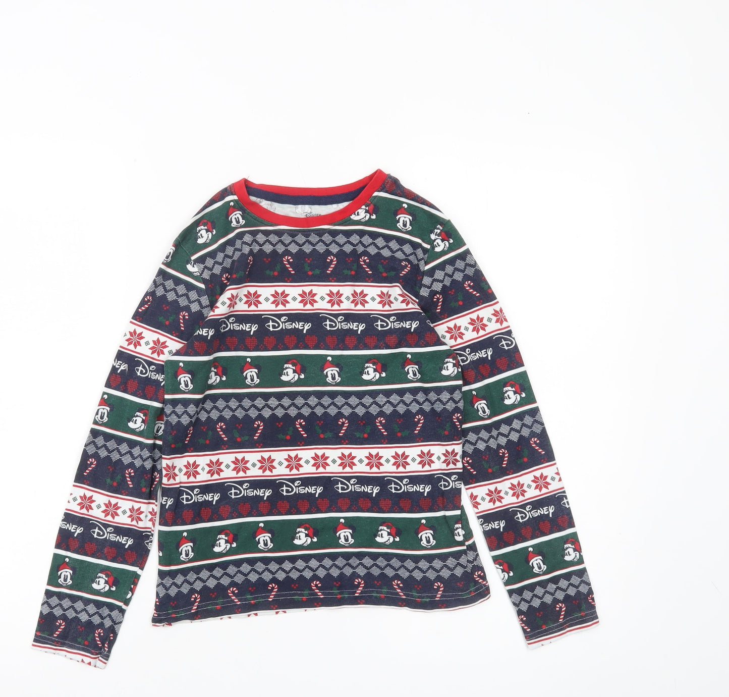 Disney Boys Multicoloured 9-10 Years Mickey Christmas Pyjama Top
