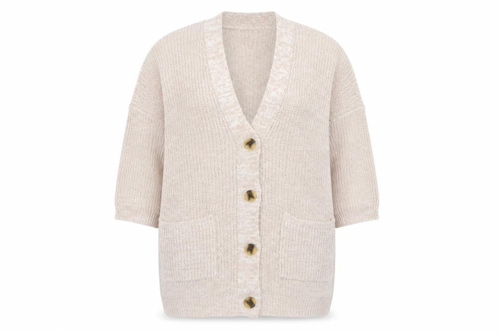 Yours Women’s Pink Plus Size 18-20 V-Neck Chunky Knit Cardigan