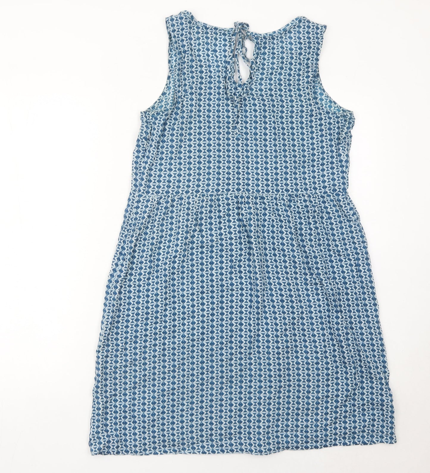 FatFace Women’s Blue Size 12 Geometric Sleeveless Shift Dress