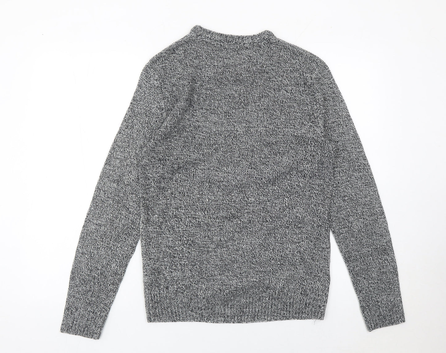 Ckh Womens Grey Christmas Pullover Jumper Size S Santa Graphic