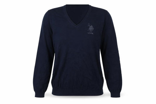 Womens UK XS Regular U.S. Polo Assn. Blue Pullover Tight-Knit