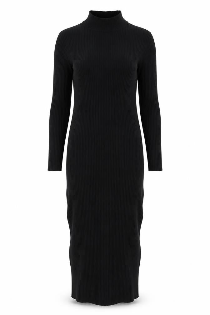 New Look Women’s Black Size 10 Bodycon Midi Knit Dress