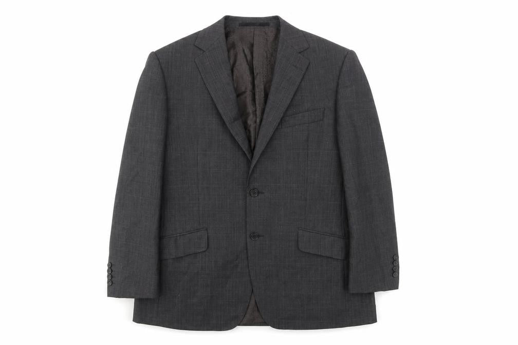Marks and Spencer Mens Grey Wool Blazer Jacket 40 Chest Medium