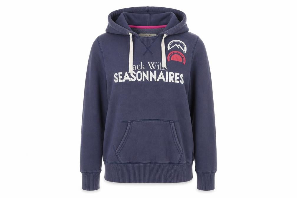 Womens UK 10 Regular Jack Wills Blue Pullover Hoodie