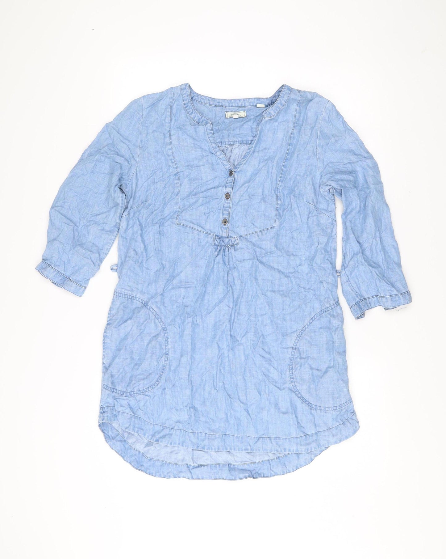 Fat Face Women’s Blue Chambray Shirt Dress Size 12