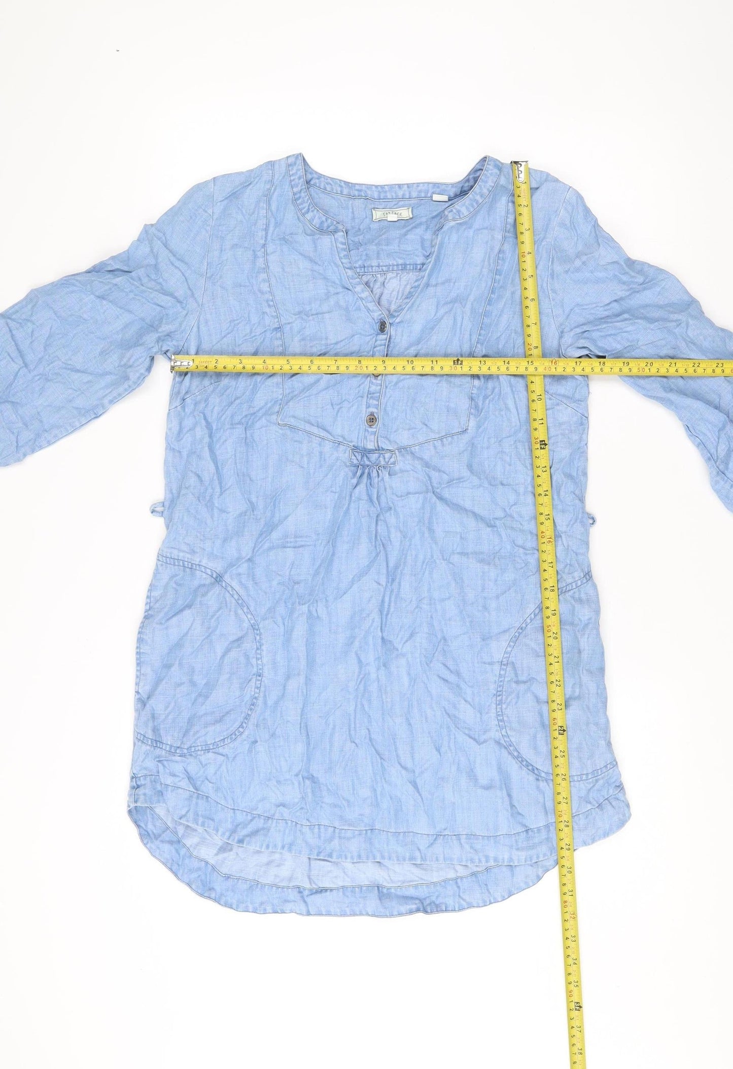 Fat Face Women’s Blue Chambray Shirt Dress Size 12