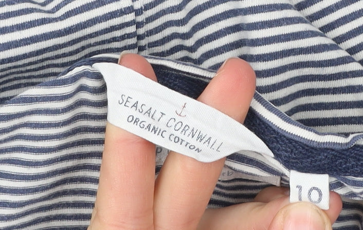 Seasalt Cornwall Women’s Blue Striped Cotton T-Shirt Dress Size 10