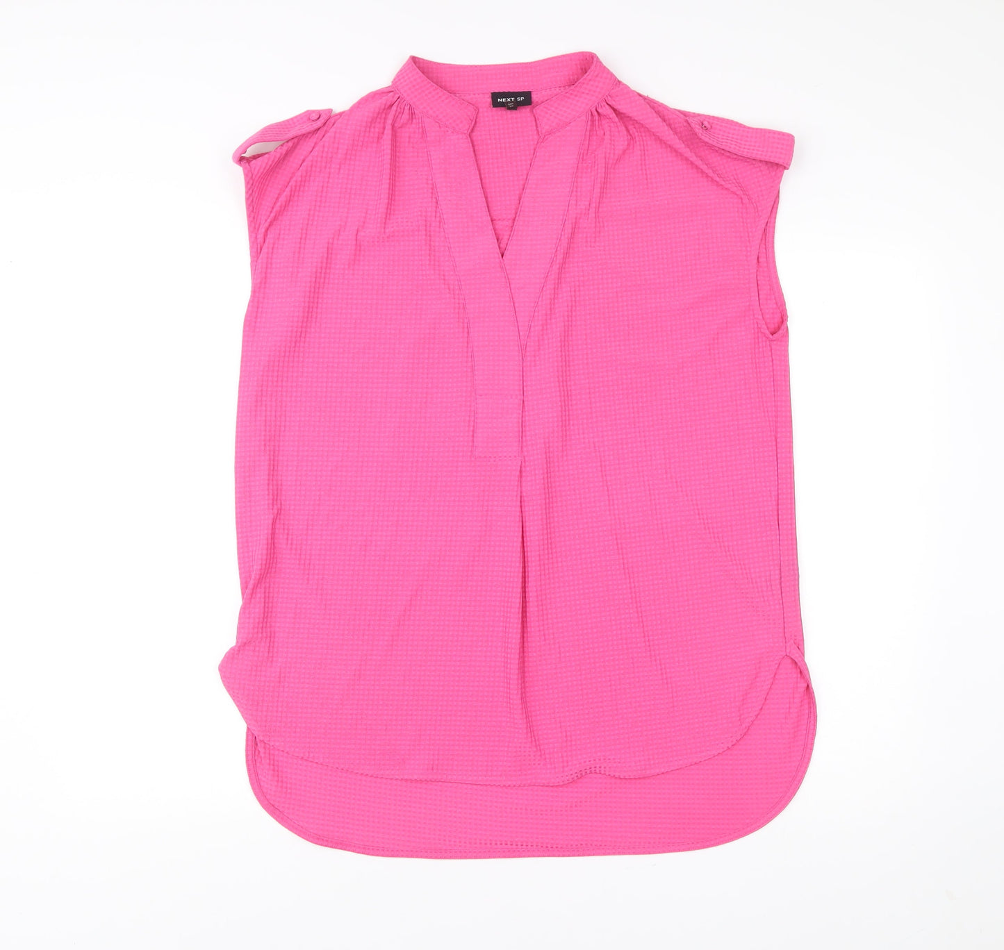 Next Women’s Pink Size 16 Sleeveless Tunic Blouse V-Neck