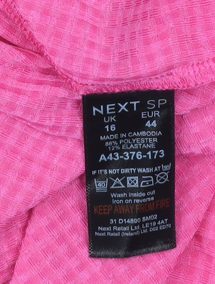 Next Women’s Pink Size 16 Sleeveless Tunic Blouse V-Neck
