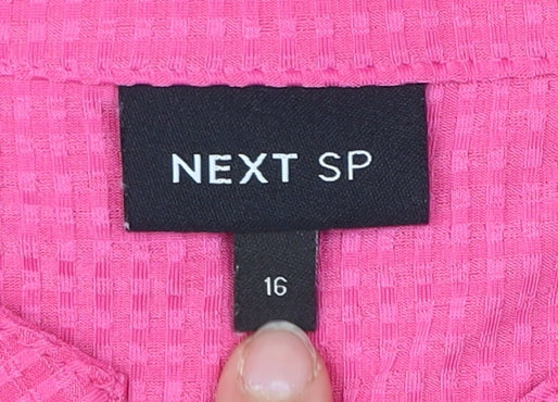 Next Women’s Pink Size 16 Sleeveless Tunic Blouse V-Neck