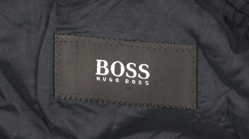 Hugo Boss Men's Blue 40 Blazer Jacket Regular Fit Cotton
