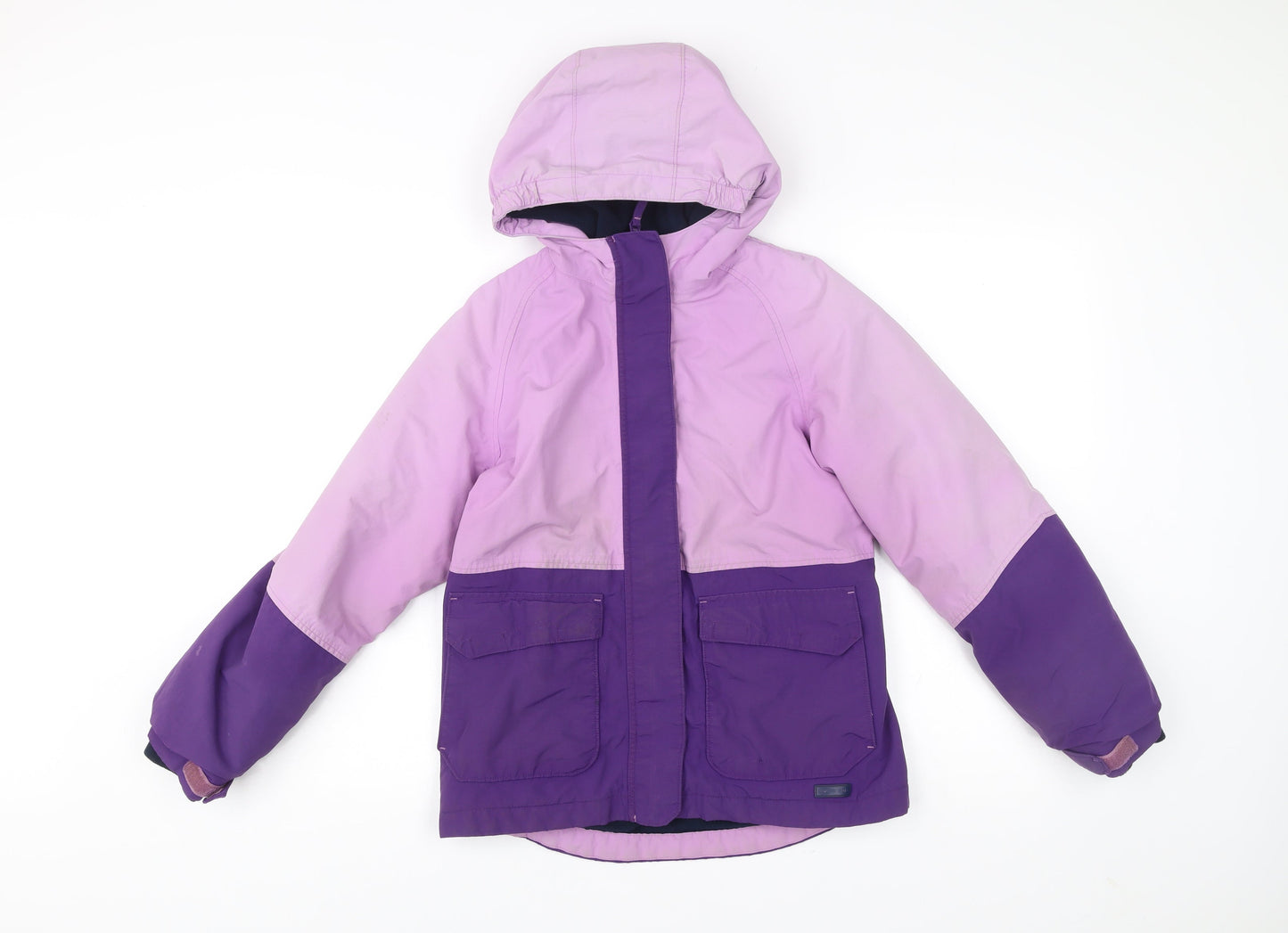 Lands' End Teens Purple Ski Jacket Size 12 Hooded Winter Coat