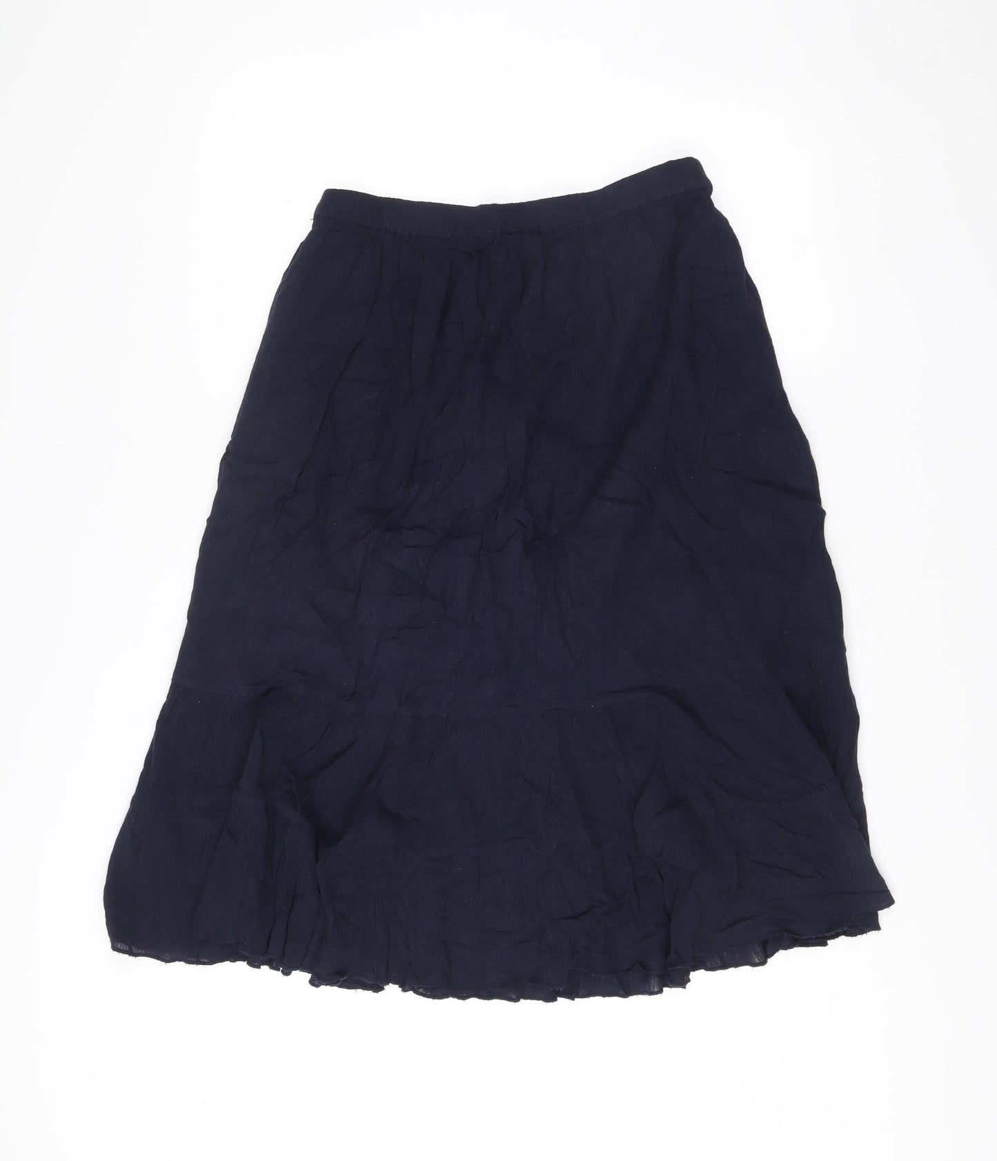 Bm Casual Womens Blue Cotton A-Line Midi Skirt Size S
