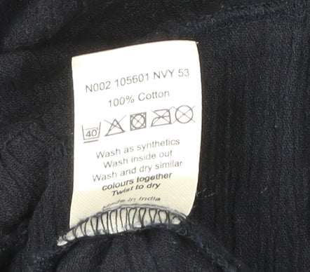 Bm Casual Womens Blue Cotton A-Line Midi Skirt Size S