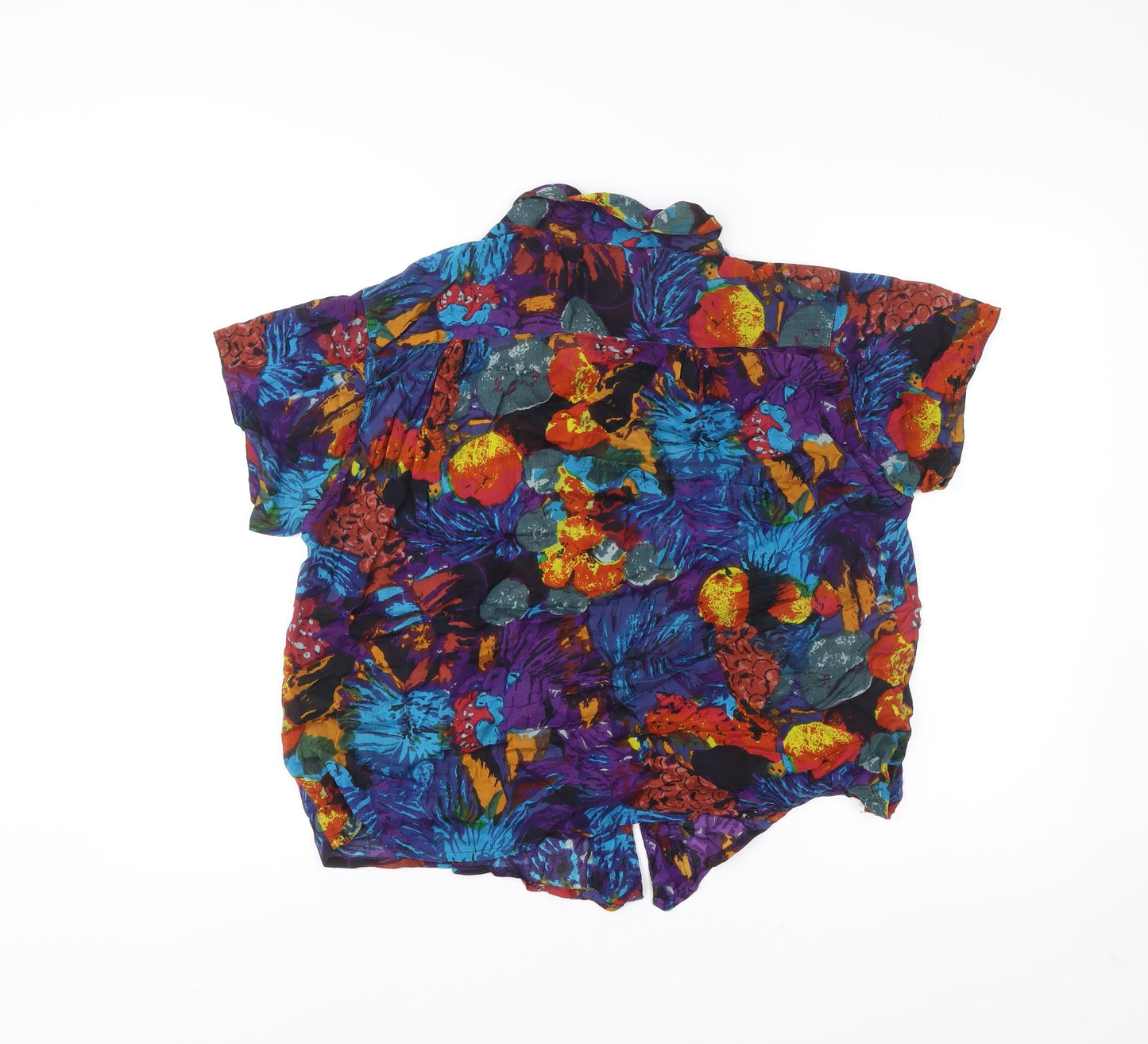 Benram Men's Multicoloured Floral Hawaiian Short Sleeve Shirt M