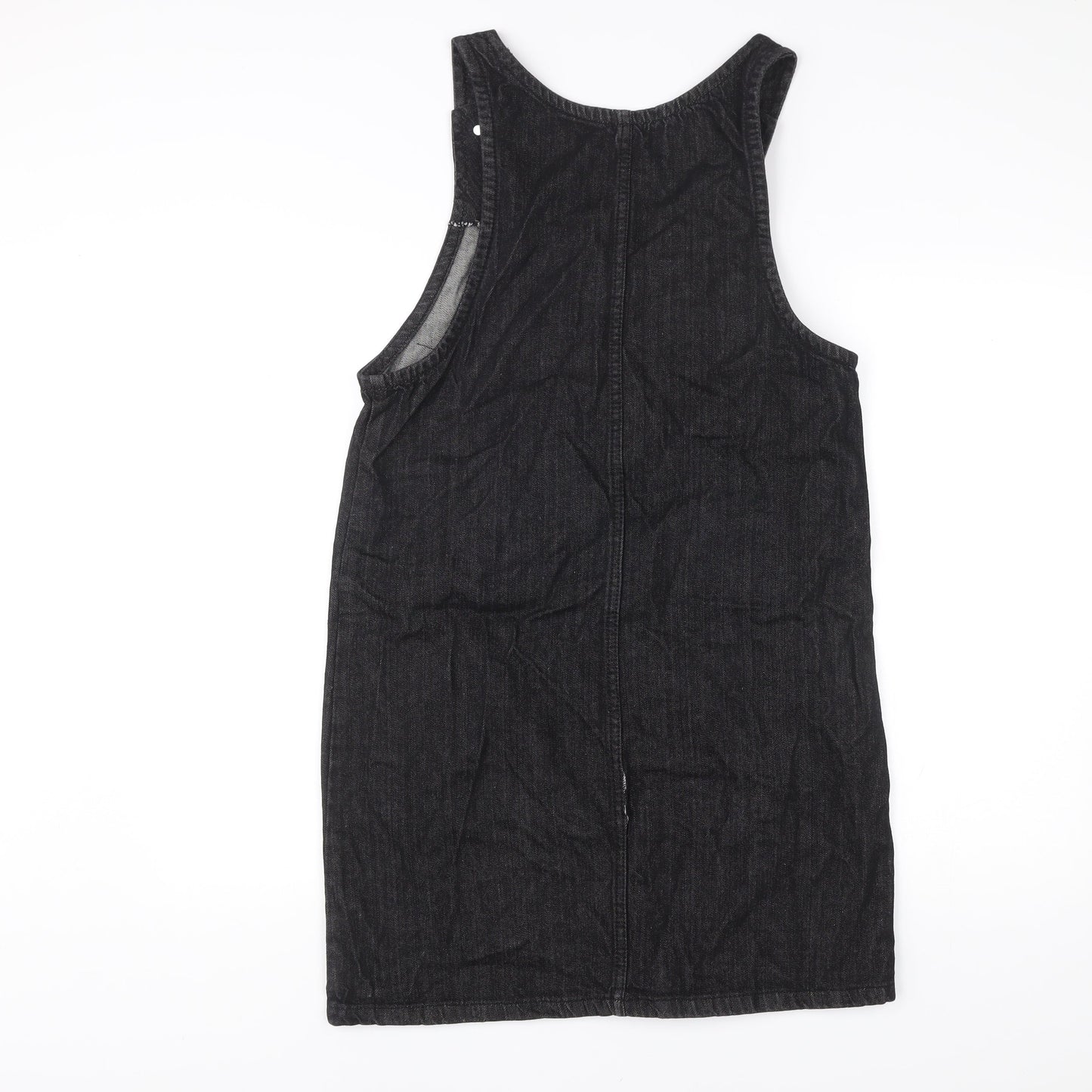 Pep&Co Women’s Black Denim Pinafore Dress UK 10 Casual