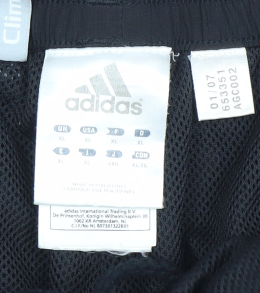 Adidas Mens Black XL Track Trousers Sports Activewear
