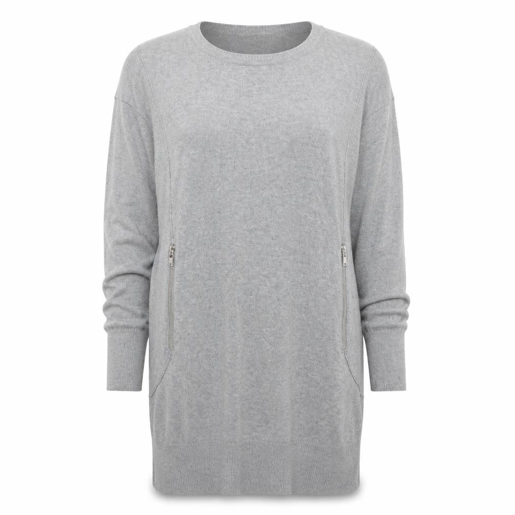 Jasper Conran Women’s Grey Tunic Jumper Size 12 Long Sleeve Knit