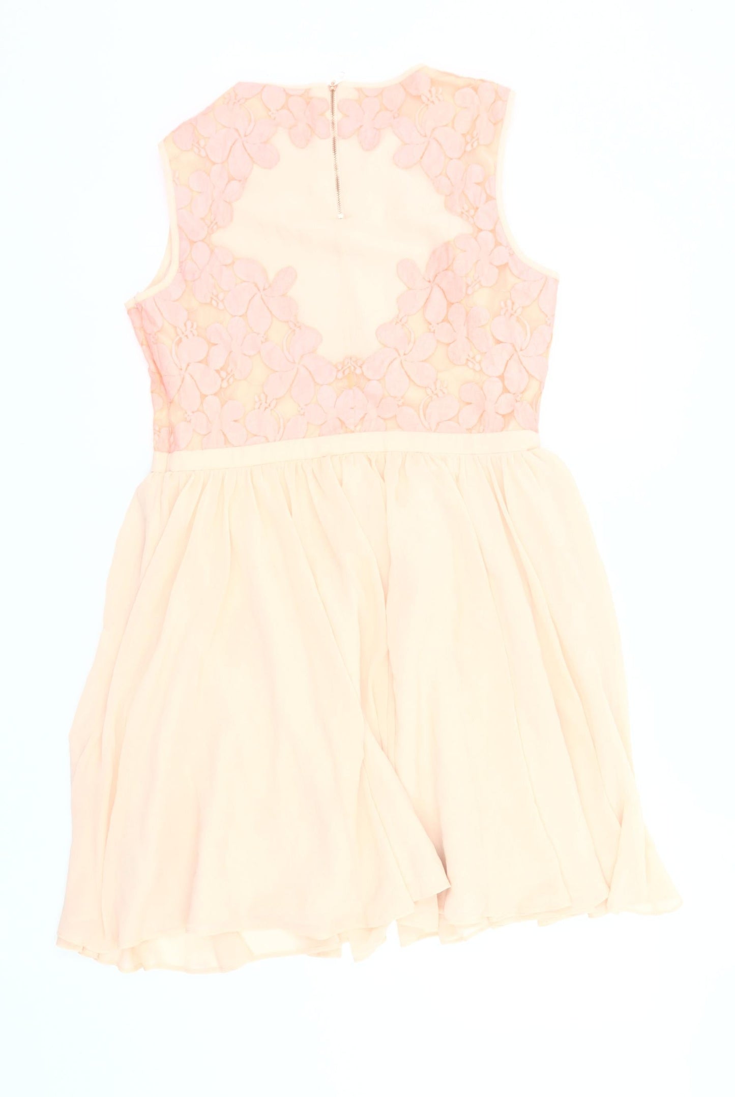 Ted Baker Women’s Beige Floral A-Line Dress Size 14 Sleeveless Party