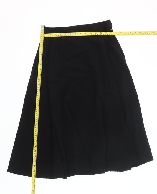 American Apparel Women’s Black L Midi A-Line Polyester Skirt