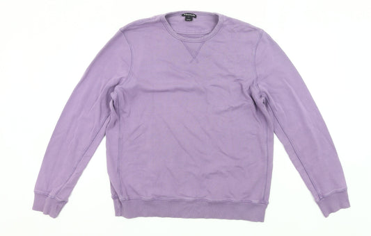 Whistles Womens Purple Cotton Crew Neck Sweatshirt M