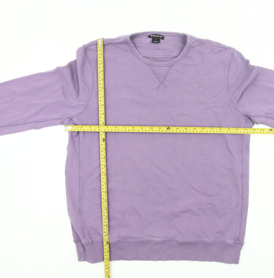 Whistles Womens Purple Cotton Crew Neck Sweatshirt M