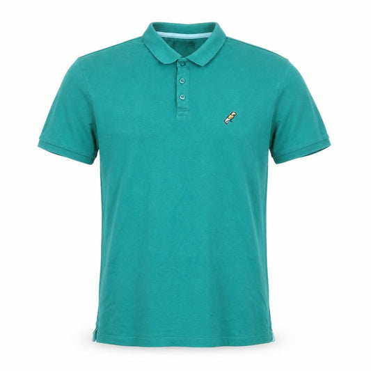 Easy Men’s Green Slim Fit Polo Shirt L Cotton Stretch Casual