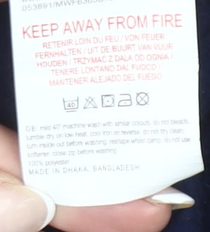 Mountain Warehouse Boys Blue Fleece Hoodie 13 Years 1/4 Zip Lightweight