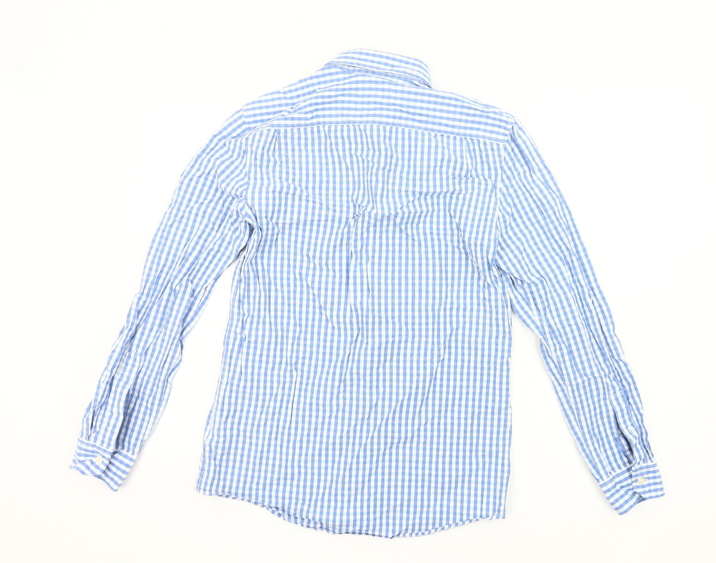 Jack Wills Men's Blue Check Cotton Button-Up Shirt Size S Classic Fit