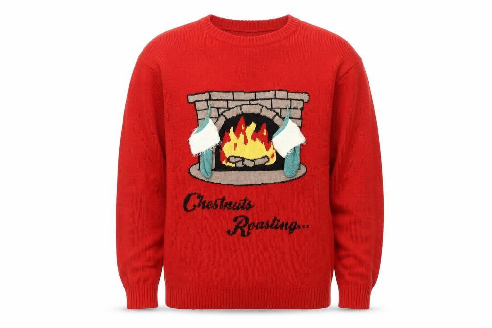 Avenue Collection Mens Red XL Christmas Jumper Pullover Knit