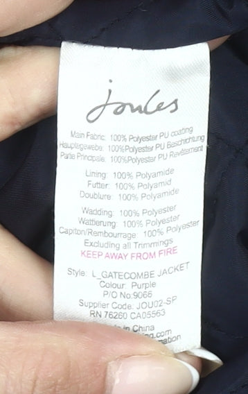 Joules Mens Purple Gatecombe Bomber Jacket S Waterproof Outdoor