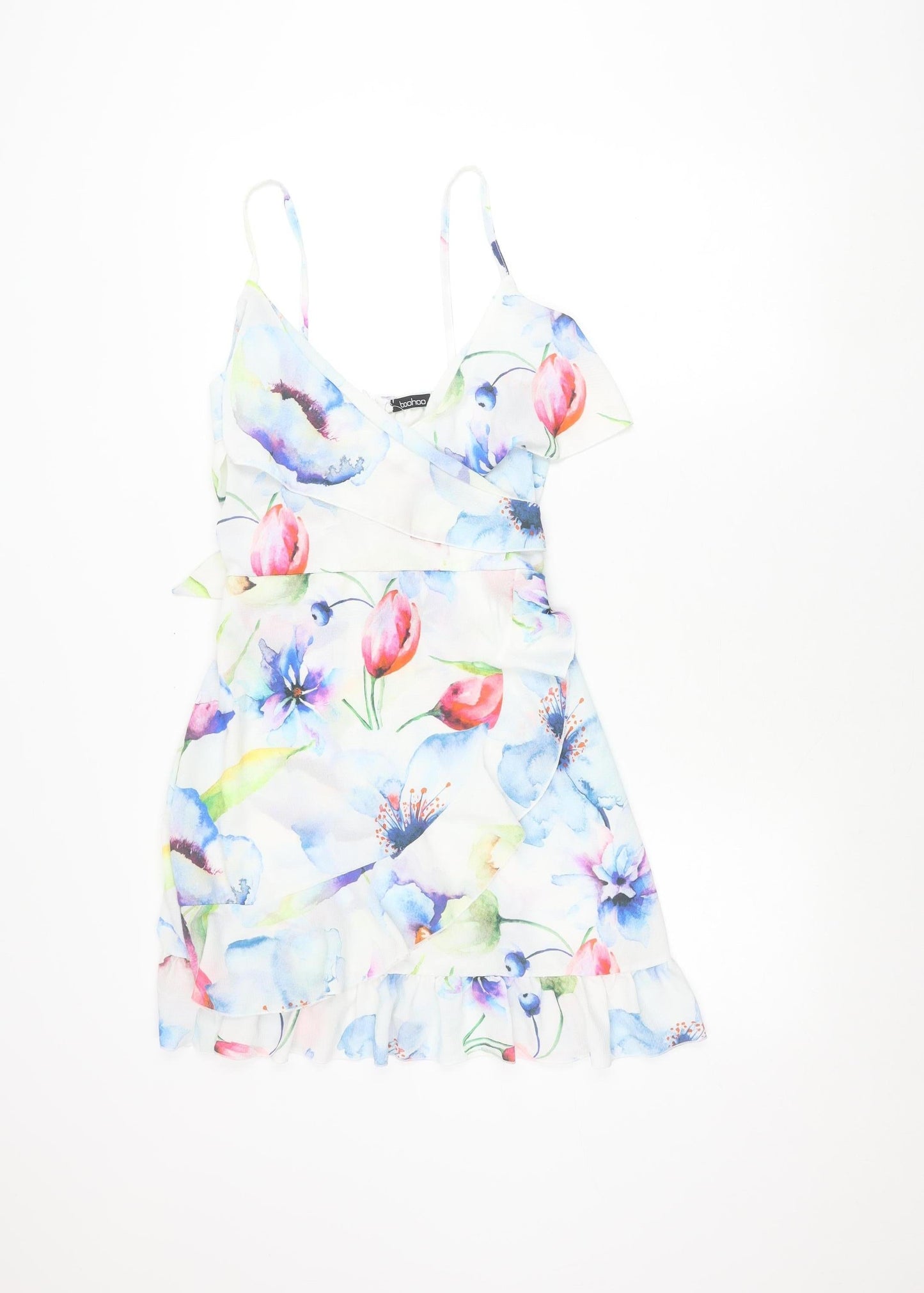 Boohoo Women’s Multicoloured Floral Slip Dress Size 10