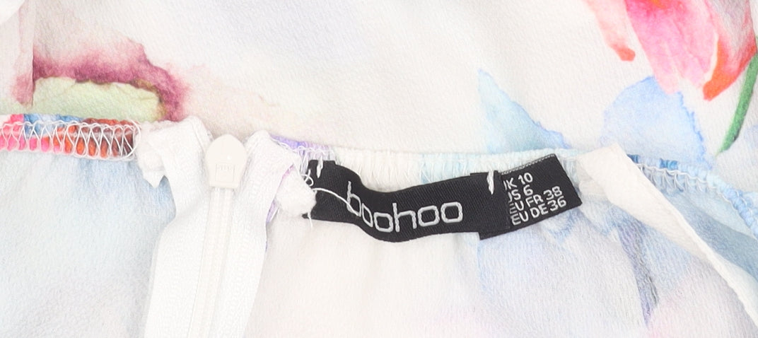 Boohoo Women’s Multicoloured Floral Slip Dress Size 10