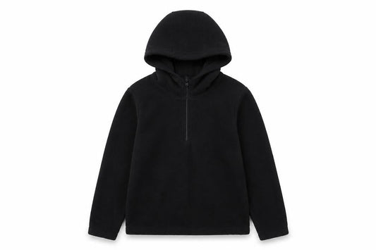 Mountain Warehouse Girls Black Fleece Hoodie 9-10 Years Pullover 1/2 Zip