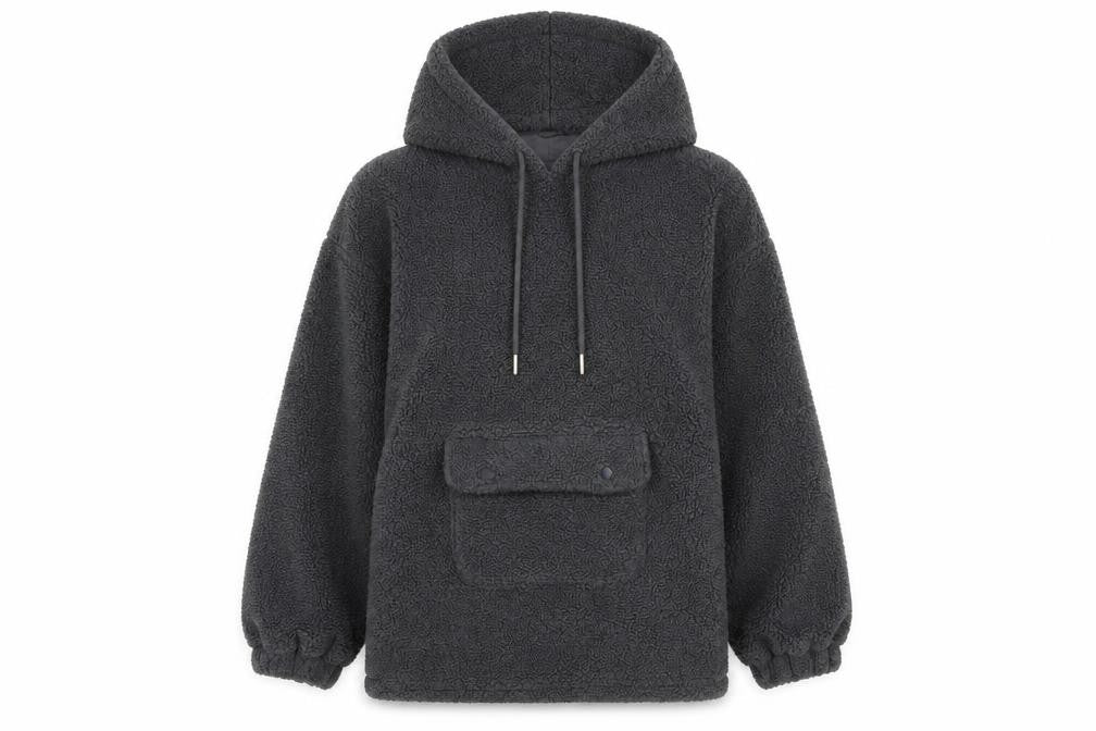 Nasty Gal Women’s Grey Hooded Pullover Hoodie Size 10 Fleece