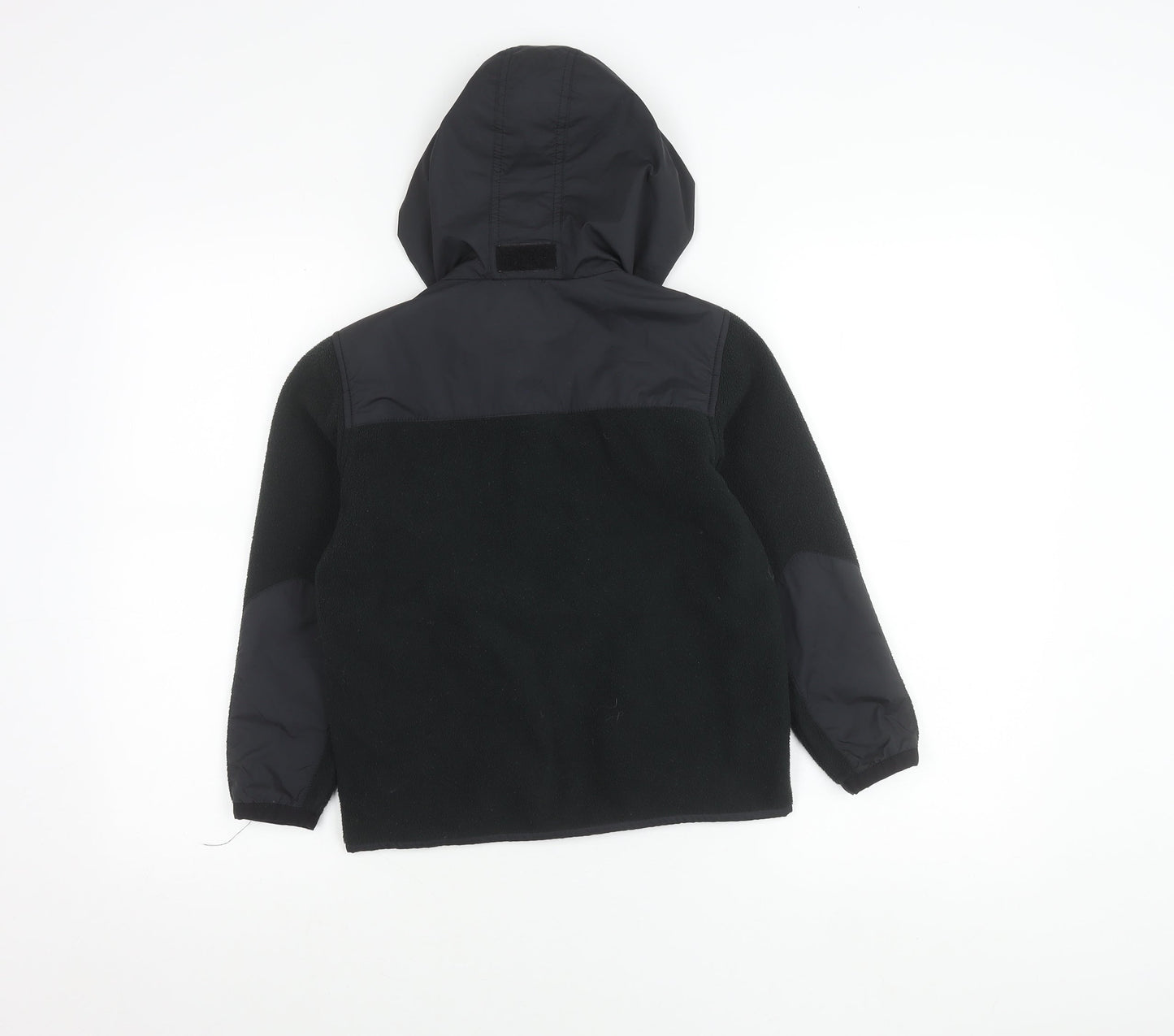 Ralph Lauren Girls Black Hooded Fleece Jacket Age 7 Years Zip Pockets