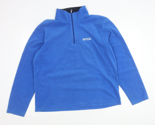 Regatta Mens Blue XL Fleece Pullover Sweatshirt Outdoor Zip Top