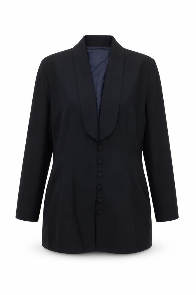 Classics Woman Black Shawl Collar Suit Jacket Size 14 Women’s Formal Workwear