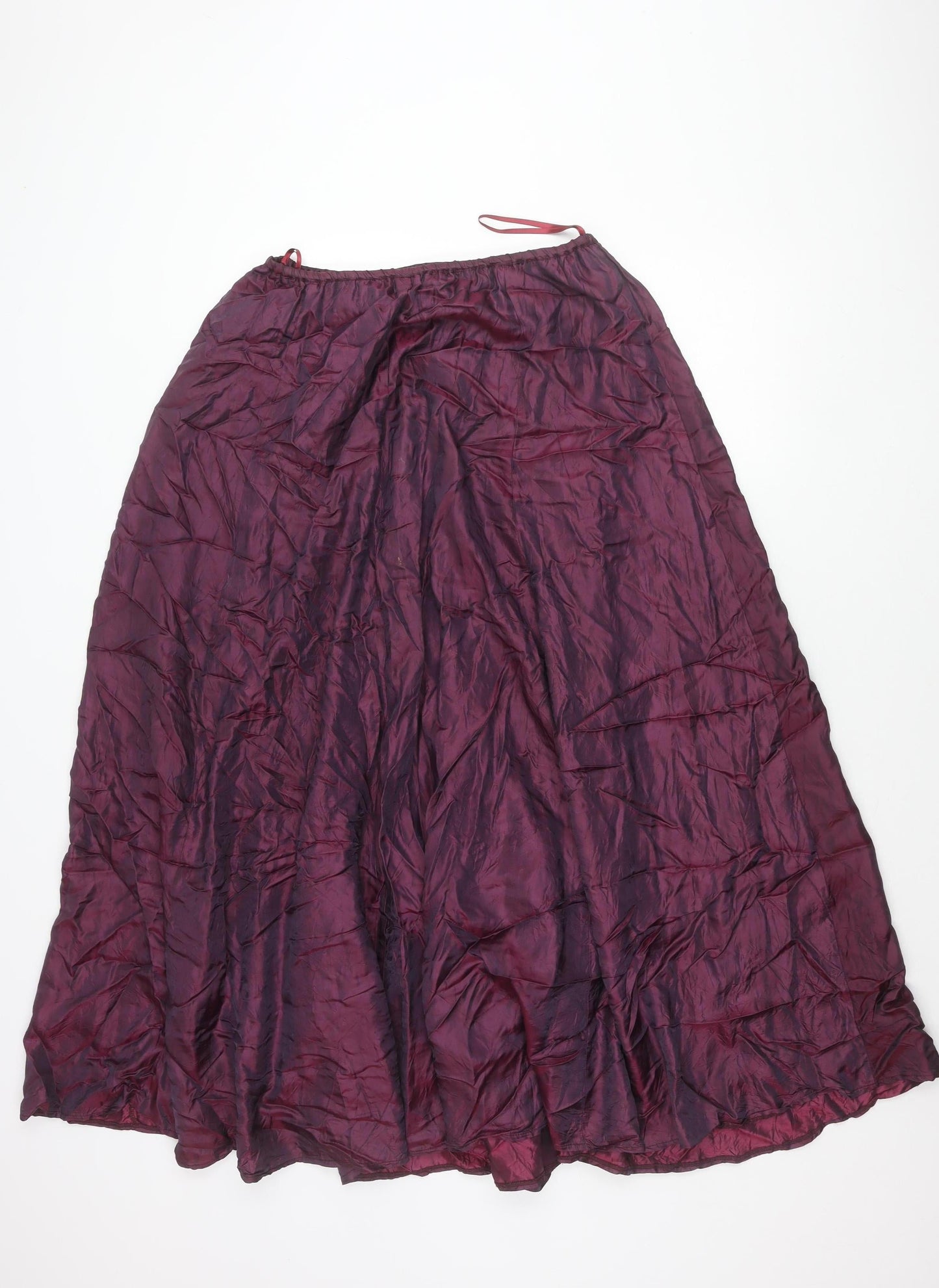 Dorin Frankfurt Womens Purple Midi A-Line Skirt Size 10 Viscose