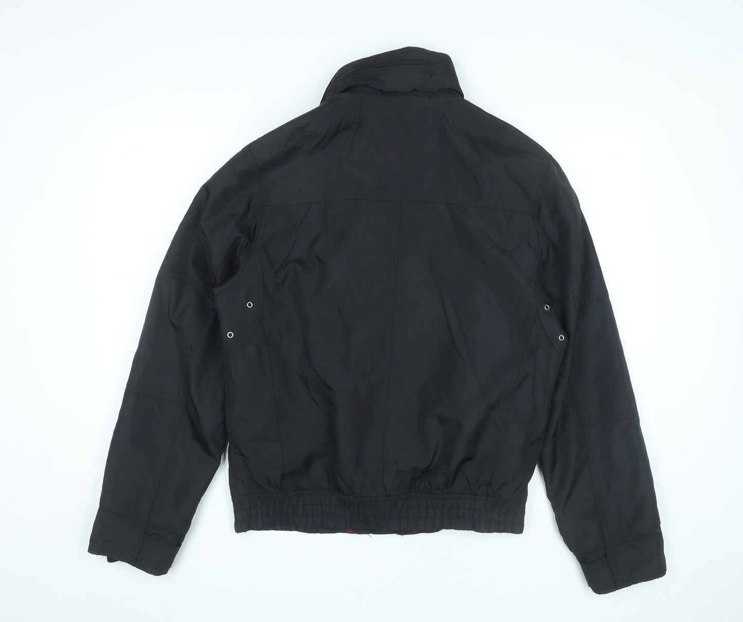 Zara Man Black Bomber Jacket Men's M Regular Fit Polyester