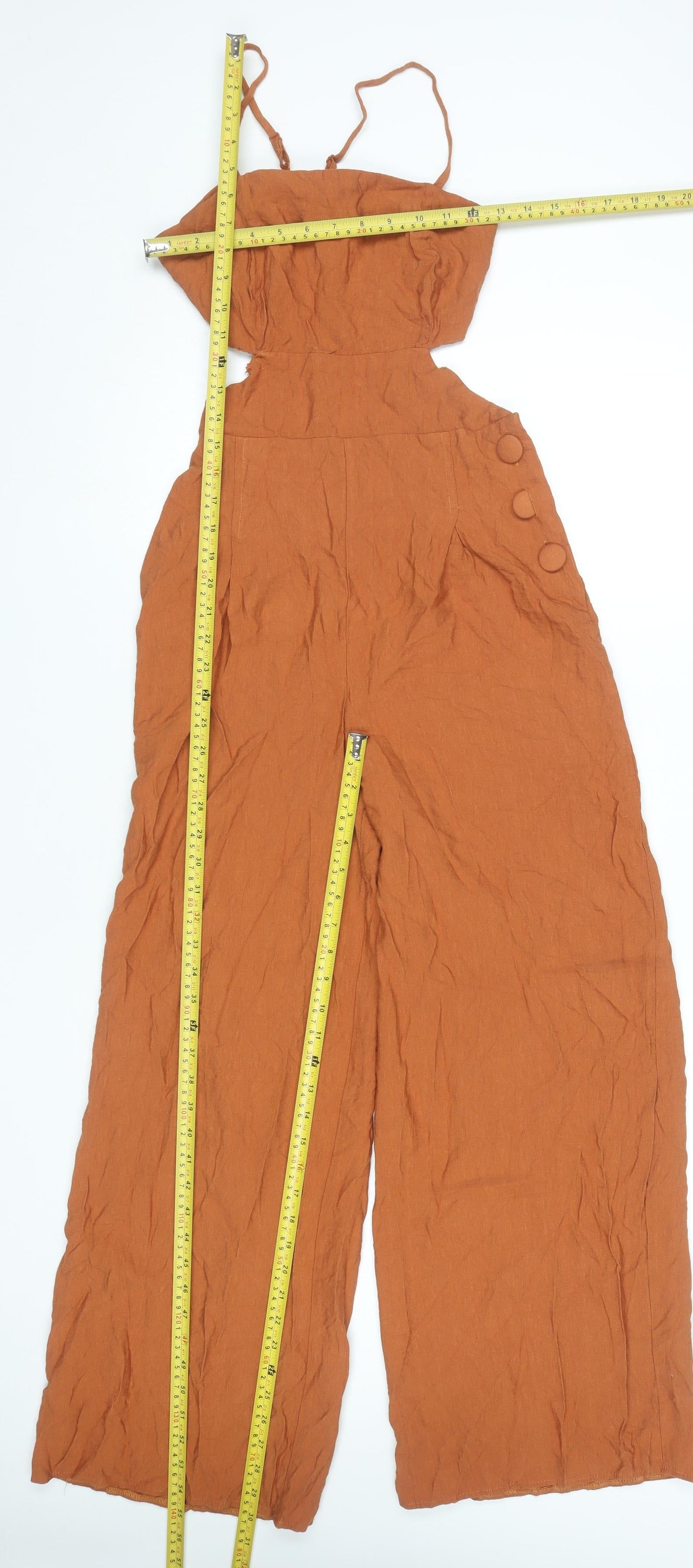 ASOS Women’s Brown Jumpsuit UK 10 Wide-Leg Sleeveless Summer Outfit
