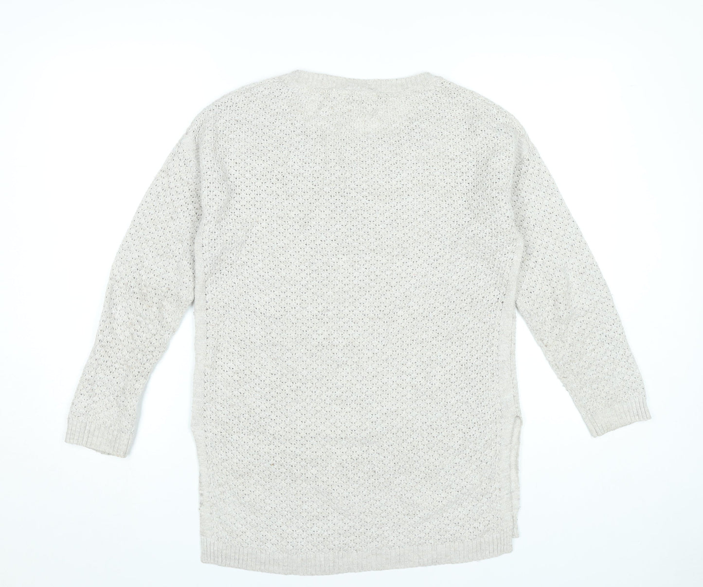 FatFace Women’s Beige Tunic Jumper Size 12 Long Sleeve Knit