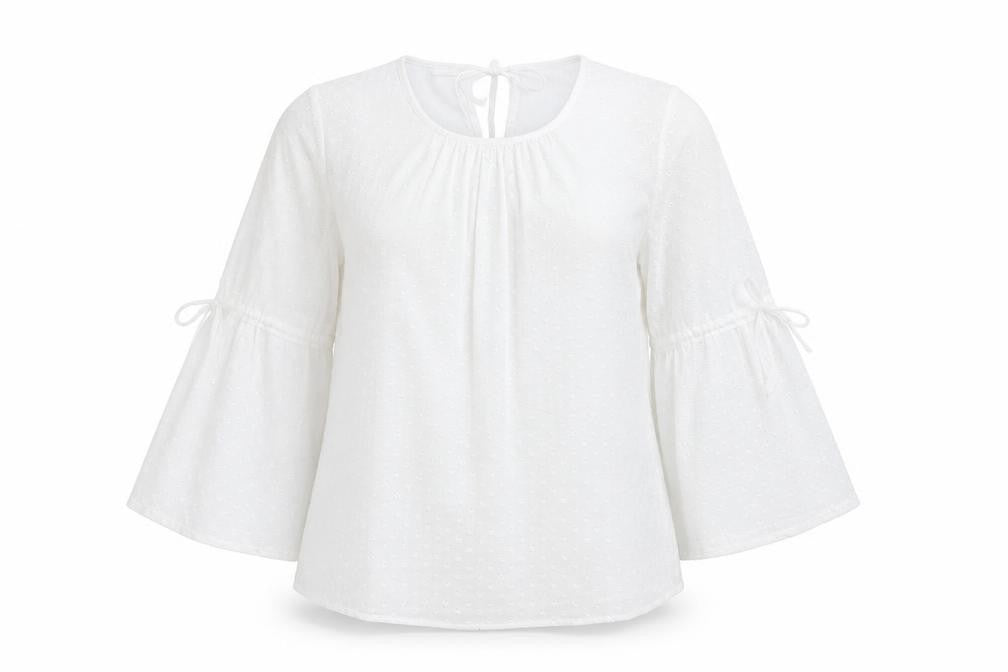 Marks and Spencer Women’s White Size 12 Chiffon Tunic Blouse