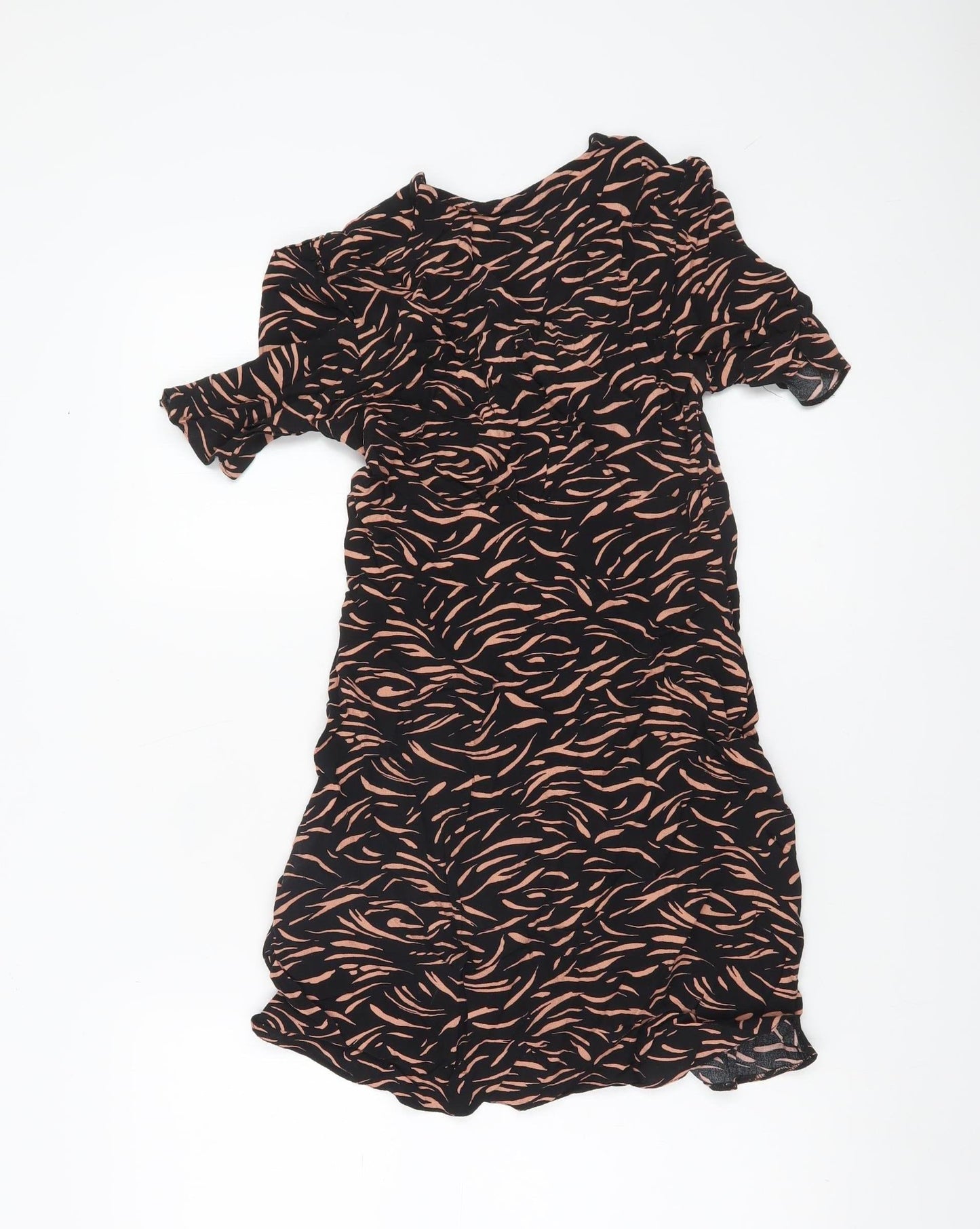 Nobody's Child Women's Black Animal Print Short Bodycon Dress Size 8