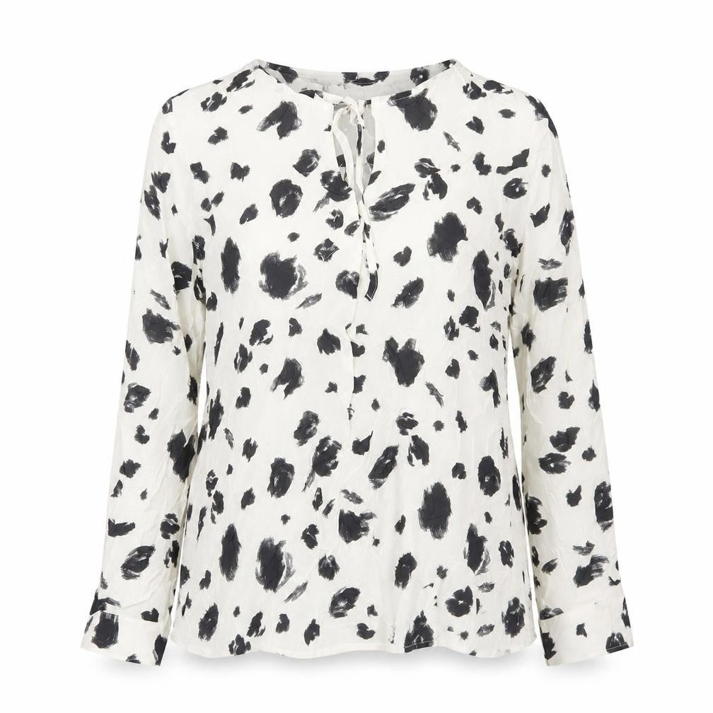Marks and Spencer Womens Black White Animal Print Blouse Size 10