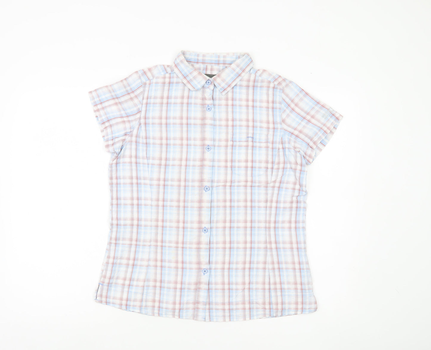 Regatta Women’s Checked Button-Up Short Sleeve Cotton Shirt UK14