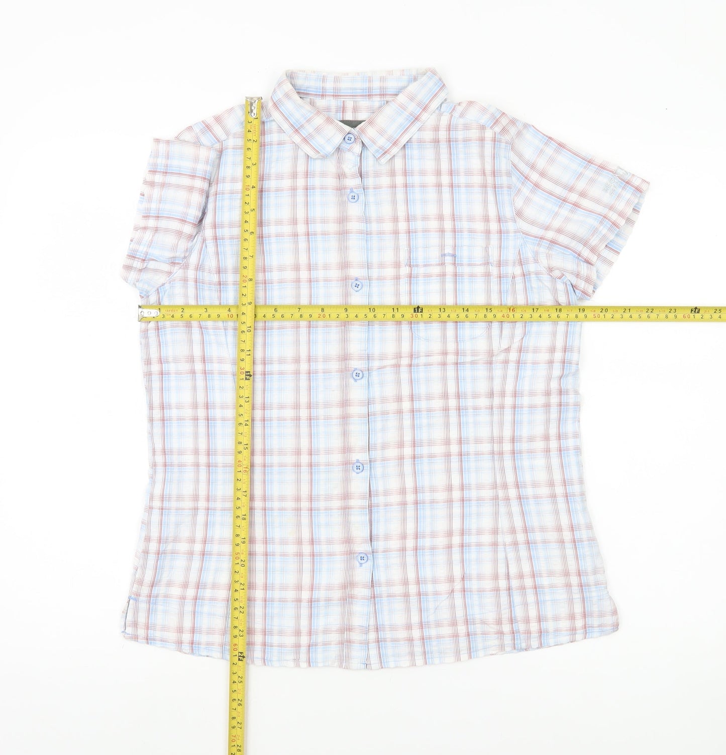 Regatta Women’s Checked Button-Up Short Sleeve Cotton Shirt UK14