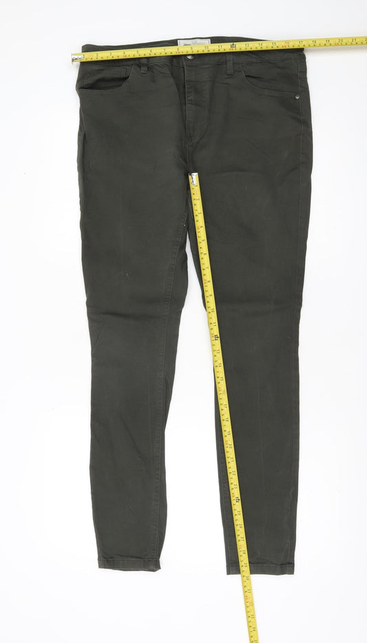 Fat Face Women’s Green Skye Skinny Jeans Size 14 Long Slim Fit