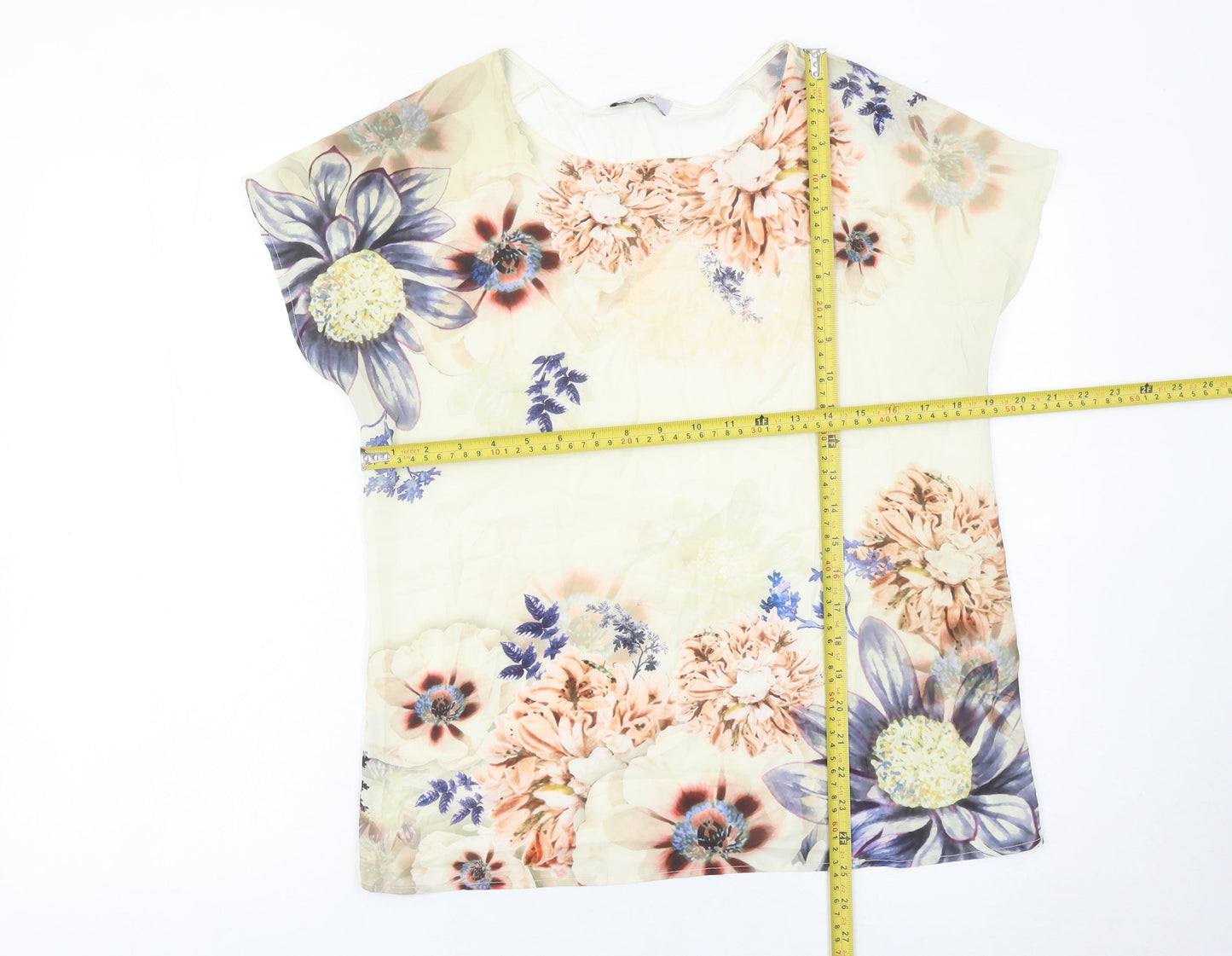 Marks and Spencer Womens Floral Tunic Blouse UK 12 Multicoloured