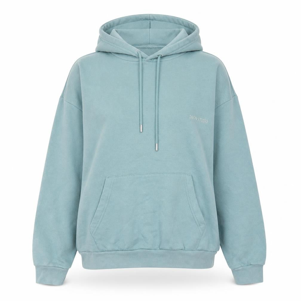 Boohoo Women Green Pullover Hoodie M Regular Fit Cotton Blend